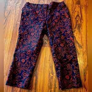 LOFT Julie New Floral Patterned Pants, Size 14, NWOT